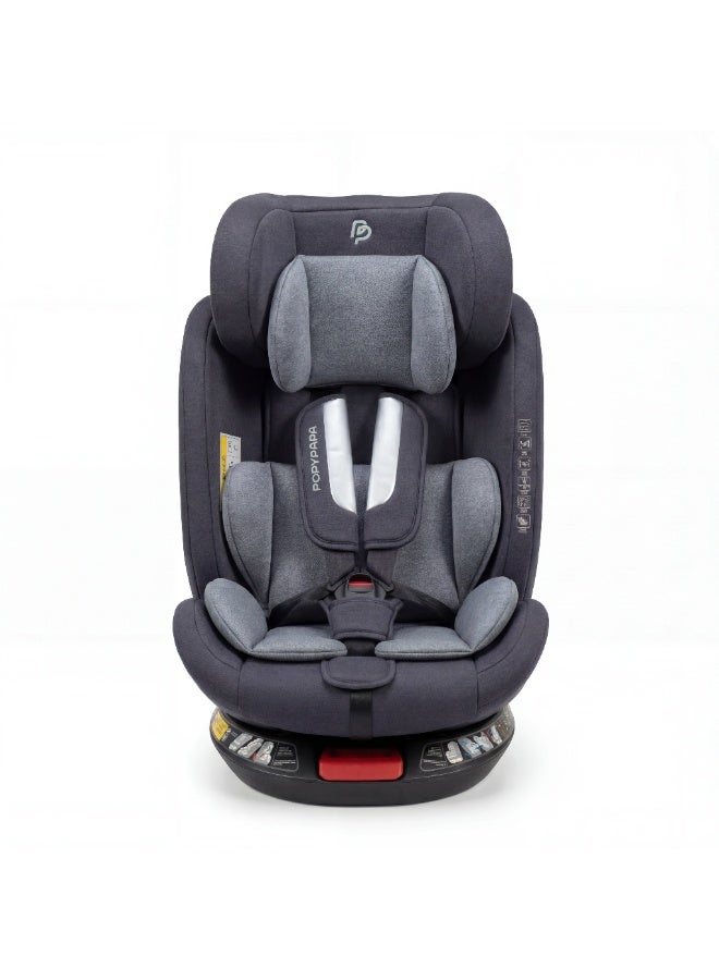 POPYPAPA Multi-Stage Baby Car Seat 0-36kg (Group 0+/1/2/3) with ISOFIX & 360° Rotation – Reclining Side Impact Protection for Growing Children - Image 3